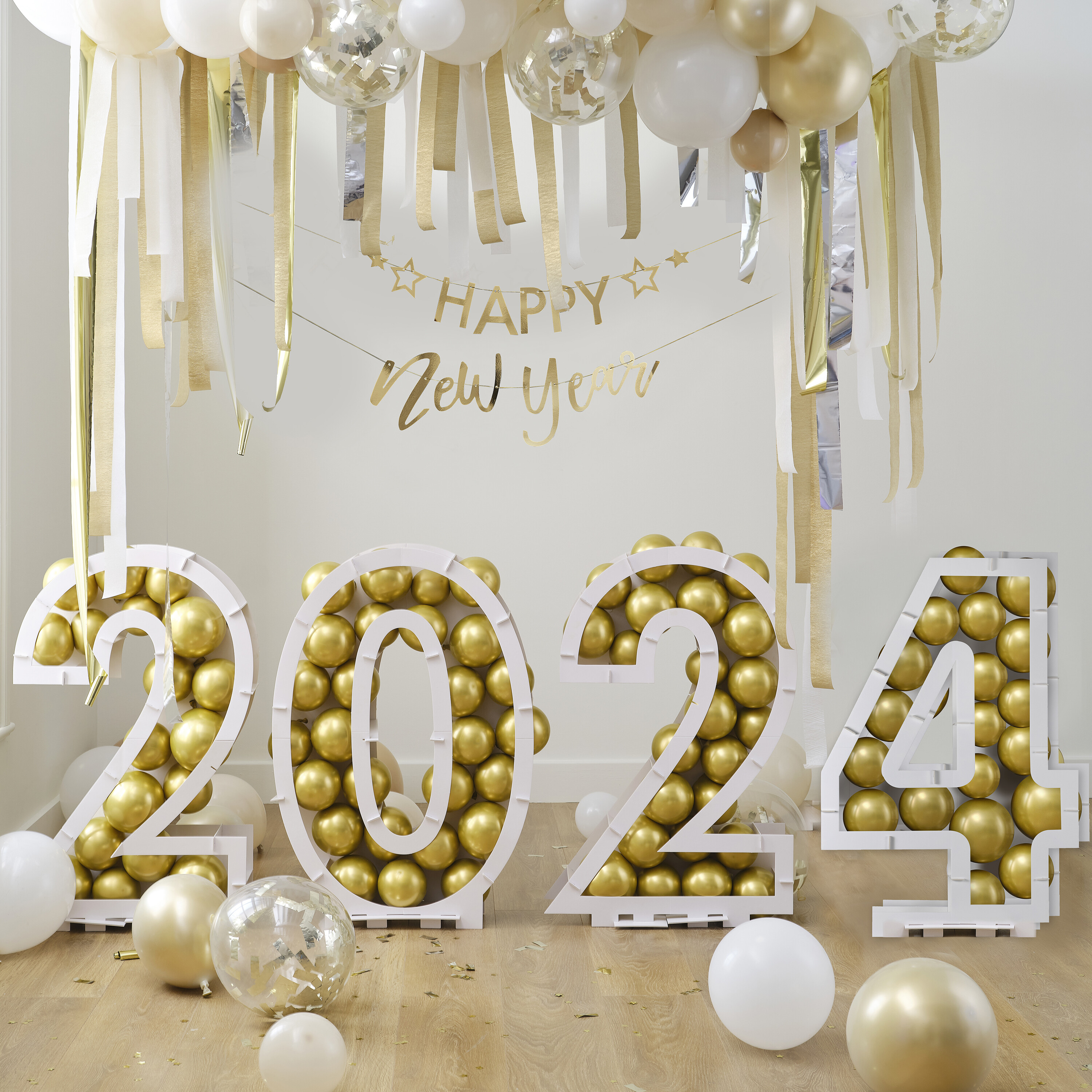 Happy New Year 2024 Confetti Bunting