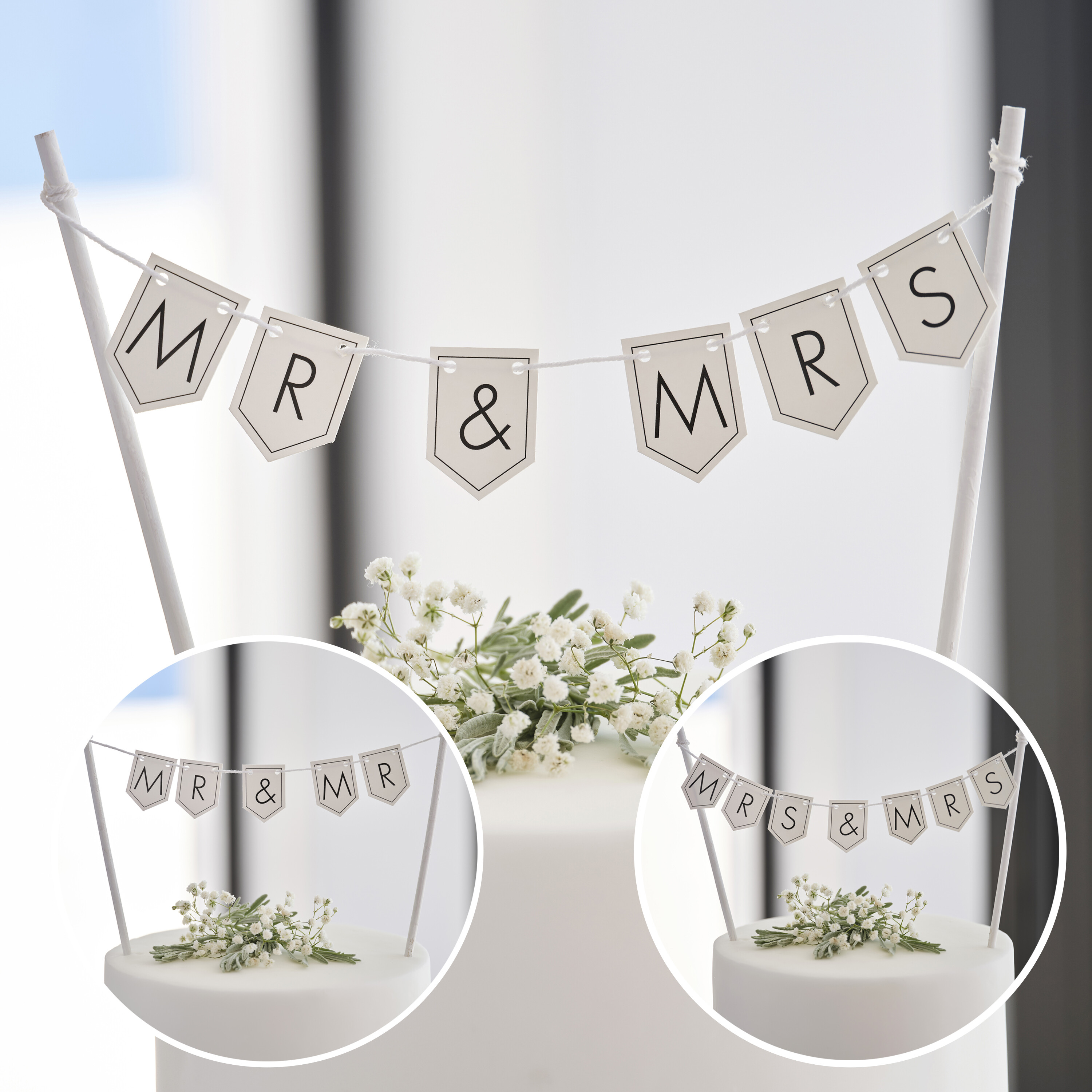 Customisable Wedding Cake Topper Bunting | Ginger Ray