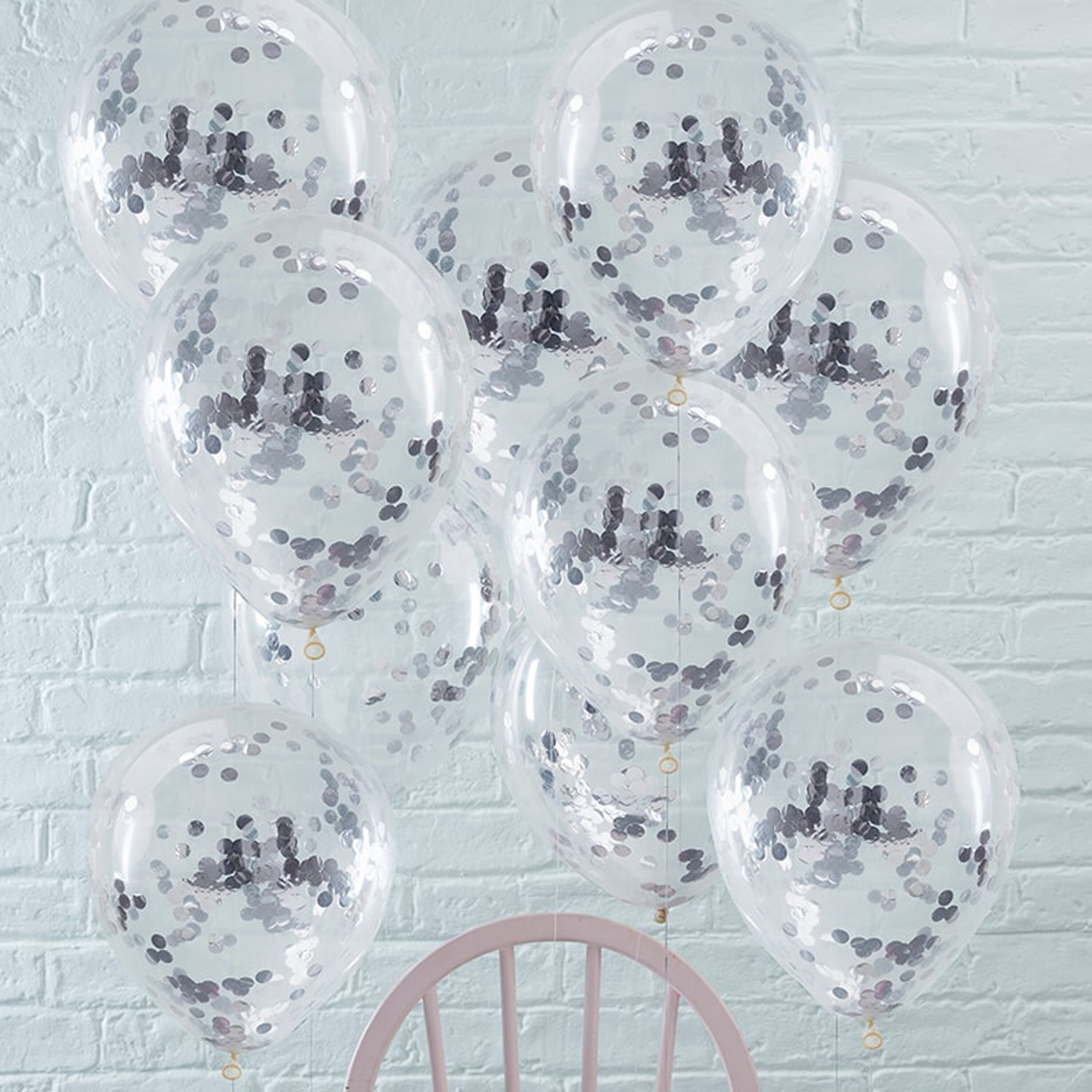 Silver Confetti Balloons | Ginger Ray